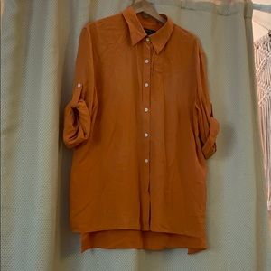 Orange Silk Lafayette 148 NY Blouse